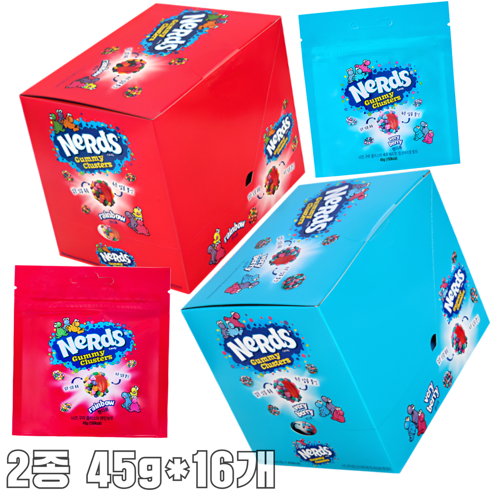 톡이네 얼먹 젤리 너즈구미젤리 클러스터 레인보우+베리베리 두가지 대용량 사탕톡젤리, 1세트, 720g 49,900원