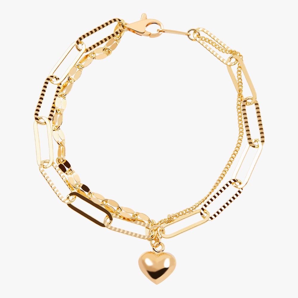 엘렌쥬얼리 14K 18K 인피니토 클립 레이어드 체인 금 팔찌 1,381,000원