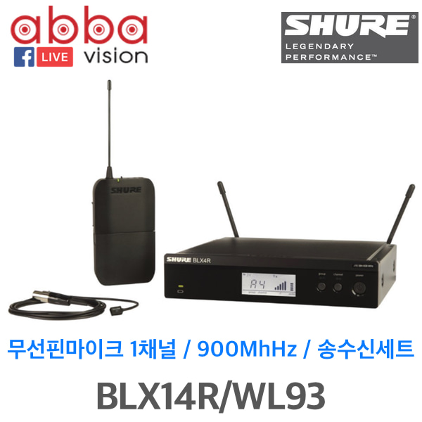 BLX14R WL93 SHURE 무선핀마이크 1채널 슈어 핀마이크, BLX14R|WL93 890,000원