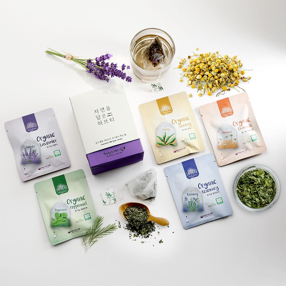 평창라벤다팜 유기농 자연을 담은 허브티 (5종) 선물세트  전용 쇼핑백 15,800원