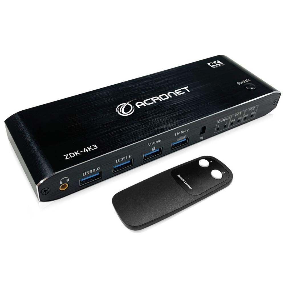 아크로넷 2:1 듀얼모니터 HDMI KVM스위치 ZDK-4K3 72,000원