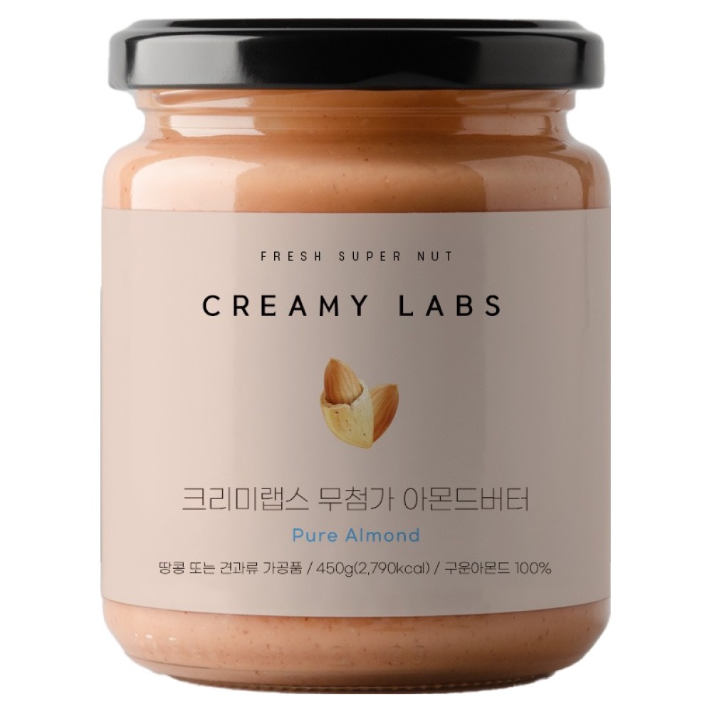 크리미랩스 무첨가 아몬드버터 스프레드, 450g, 1개 14,450원