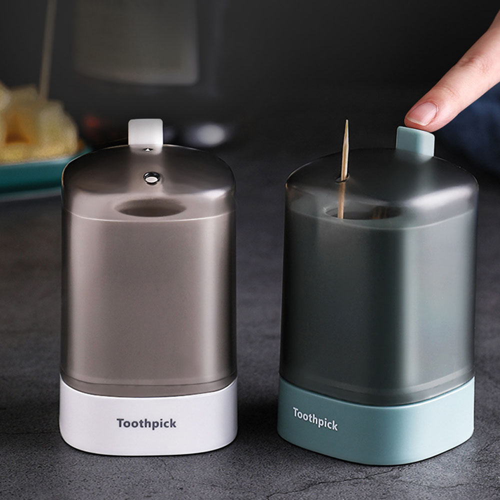 자동 이쑤시개 요지 통 디스펜서 케이스 이쑤시게 꽂이 함, 베이지, 1개 2,800원