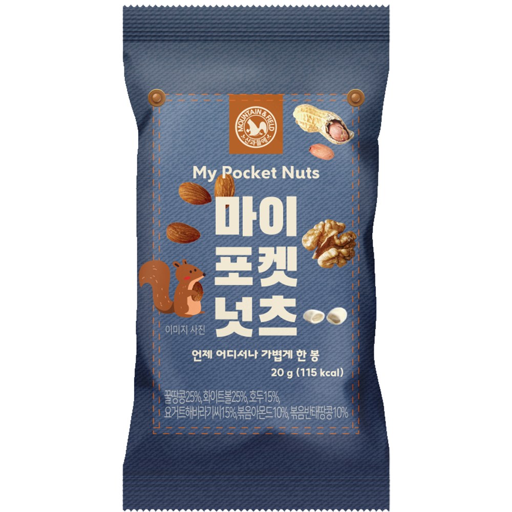 산과들에 마이포켓넛츠 하루견과, 100개 33,100원
