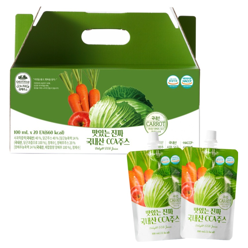 유기농마루 정품 맛있는 진짜 국내산 CCA 주스, 2L, 1박스 25,860원