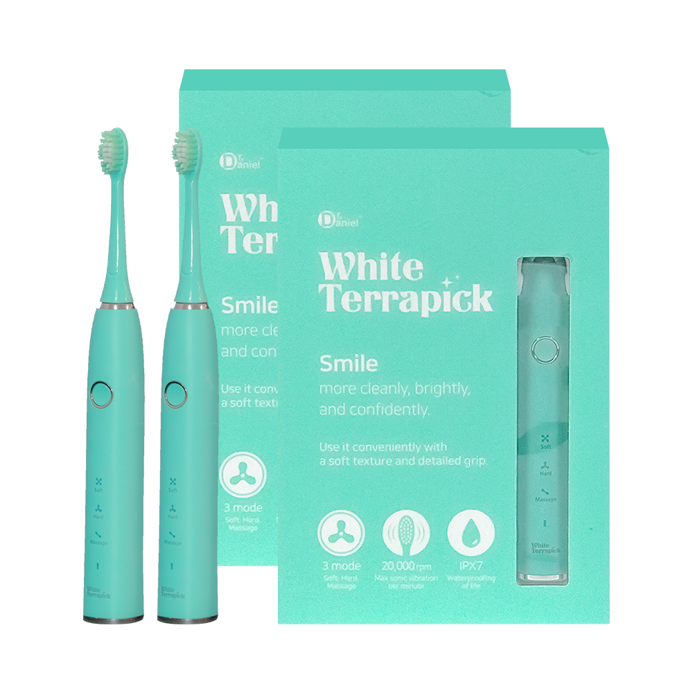 [치과공식납품] 화이트테라픽 음파 전동칫솔 저자극 미세진동 잇몸관리 닥터대니 리필모 2개 포함 94,890원
