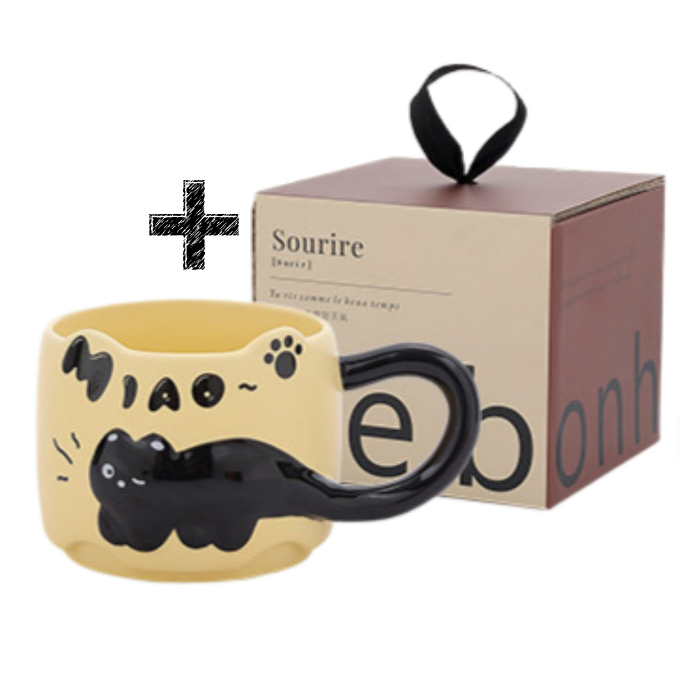 홈카페 감성 고양이 머그컵 도자기 티컵 커피잔 선물세트 17,900원