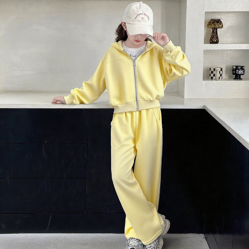 ZPEIZ 여아 봄 트레이닝복세트 주니어 후드 초중생 긴팔 긴바지 츄리닝 운동복 트랙수트 상하복세트 36,490원