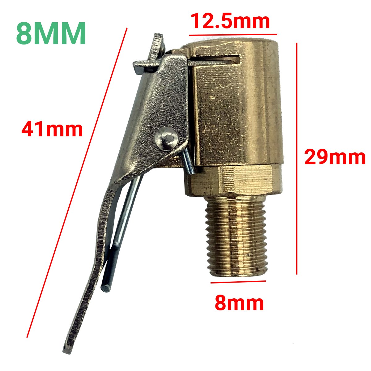 차량 밸브 자동 에어 펌프 스레드 노즐 어댑터 척 클립 자동차 휠 타이어 공기 팽창기 커넥터 6mm 8mm 클램프 헤드 황동 12,200원
