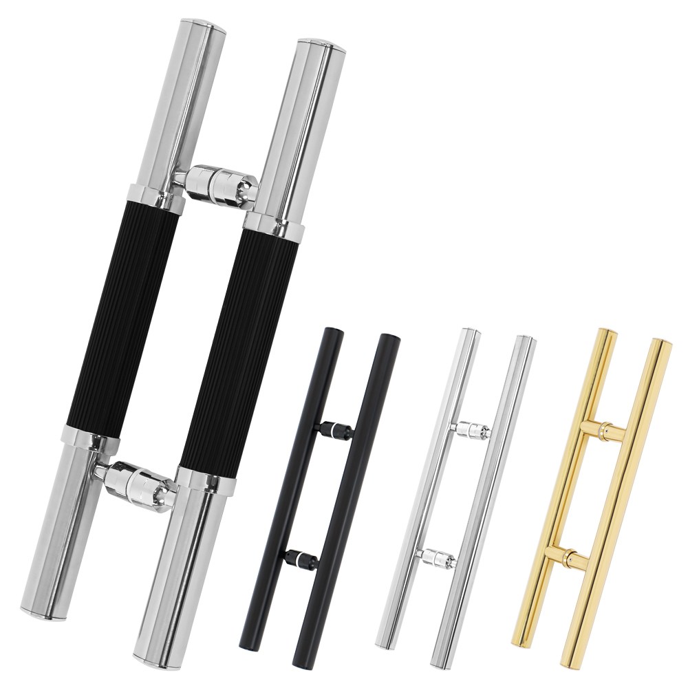 철물이네 강화도어 손잡이 200mm 스텐 원형 H자 출입문 유리문, 골고무 (홀간격 200mm) 31,000원