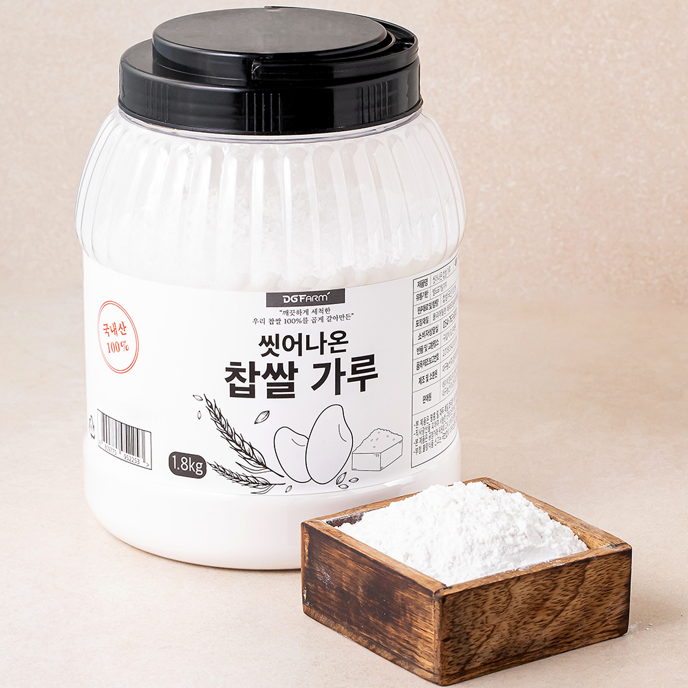 씻어나온 국내산 찹쌀 가루, 1.8kg, 1통 10,900원