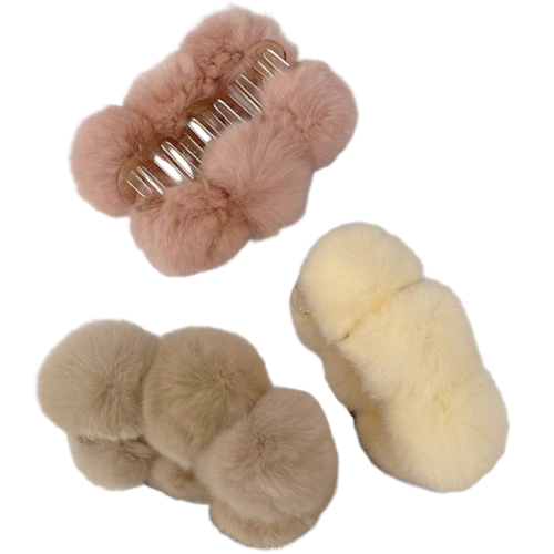 (1+1) 토끼털 둥근볼 헤어 집게핀 에코퍼집게핀 에코퍼 겨울필수템 반머리집게핀 악세사리 21,800원