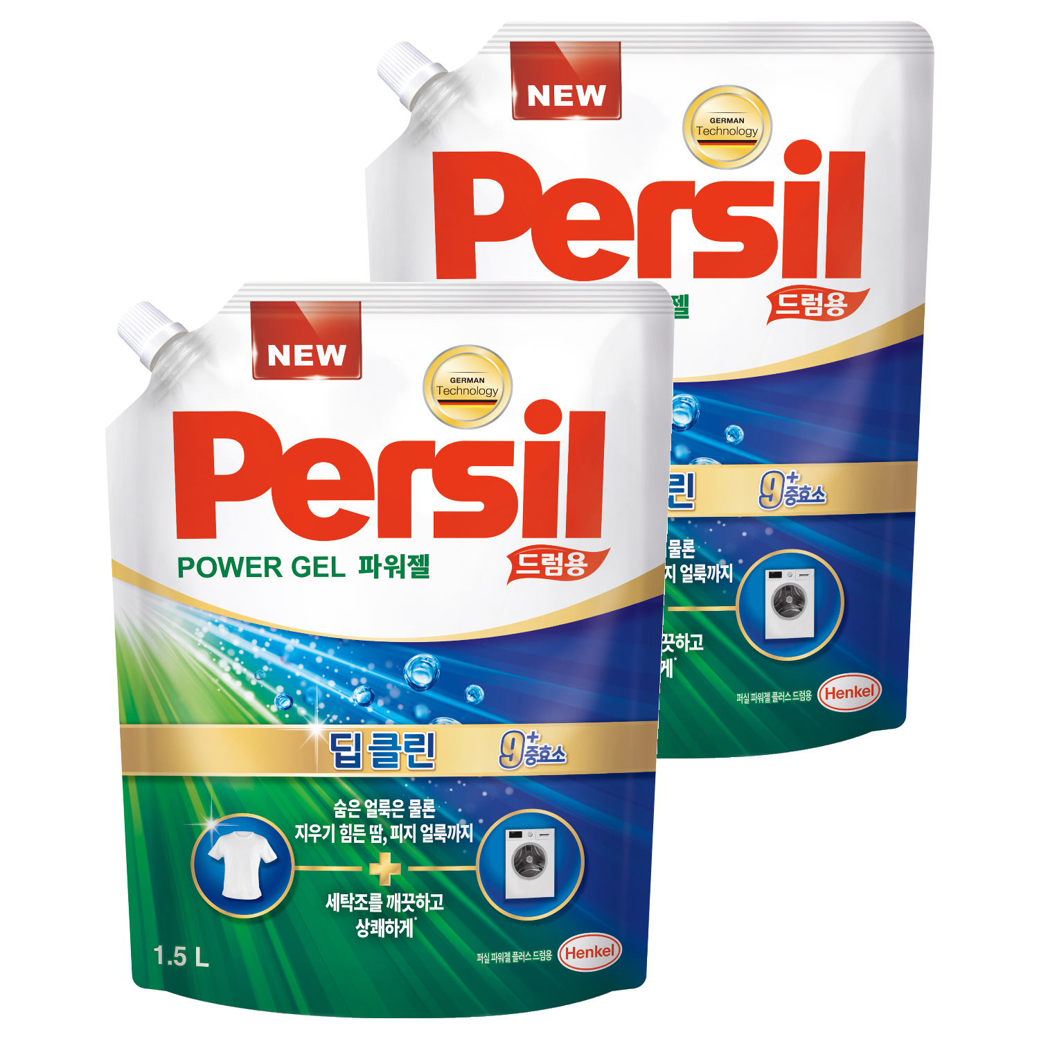 퍼실 파워젤 딥클린 플러스 드럼용 액상세제 리필 13,500원