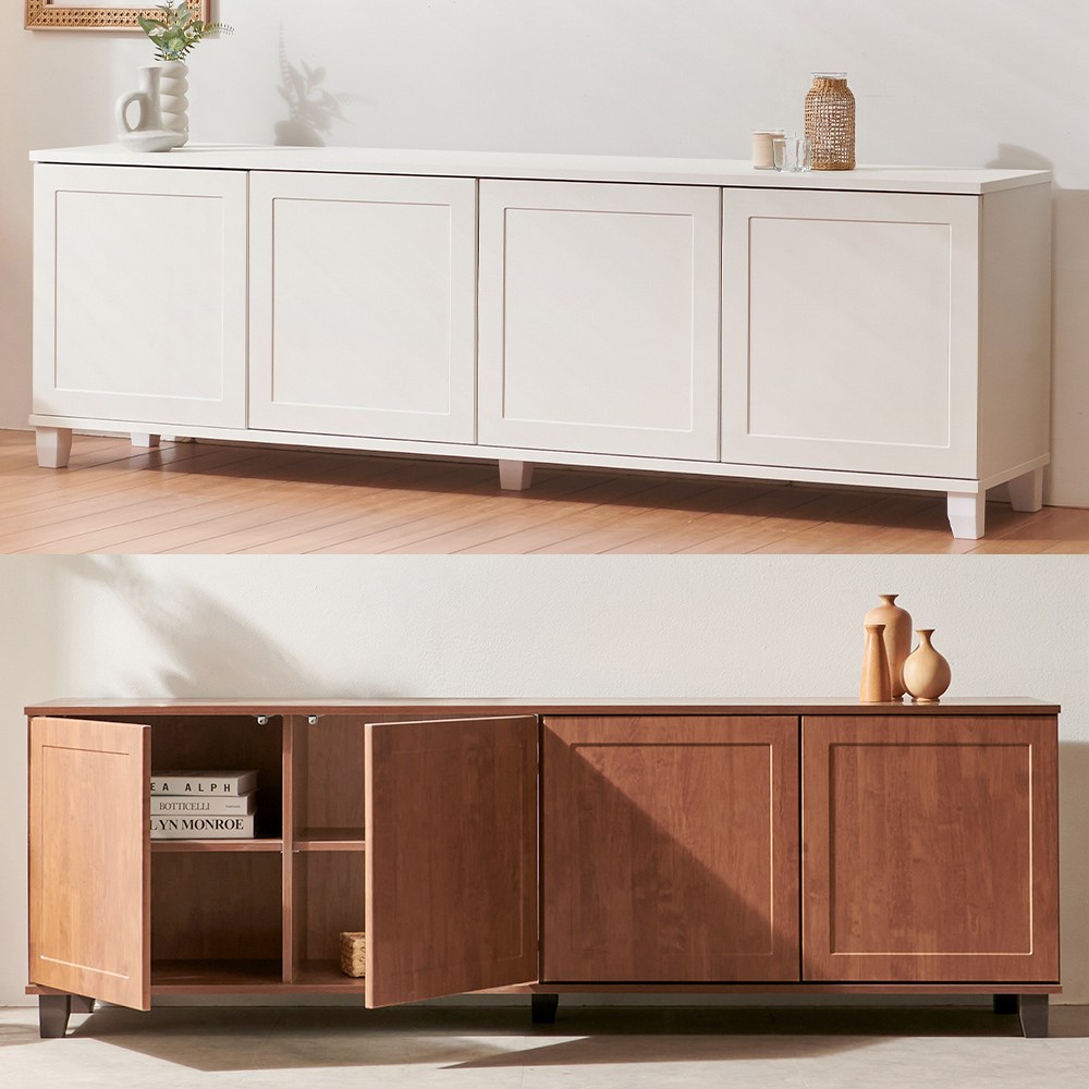 [와우할인 단독특가] 웨일즈 1800 높은거실장 티비다이 티비장 도어형 수납장 DECS002 125,030원