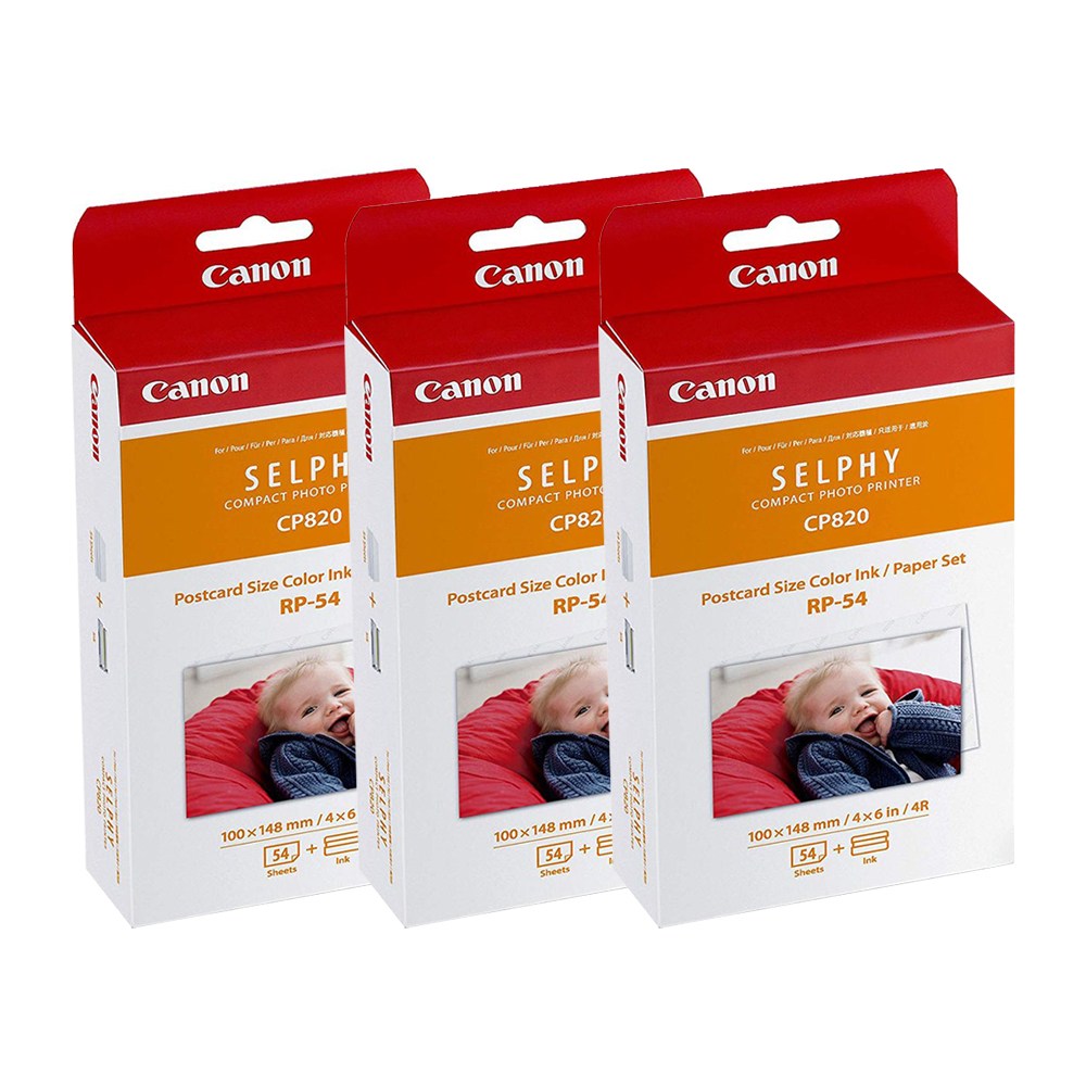 캐논 RP-54 셀피 포토프린터 전용 용지 인화지 엽서사이즈 54매 +잉크세트 3개 76,900원