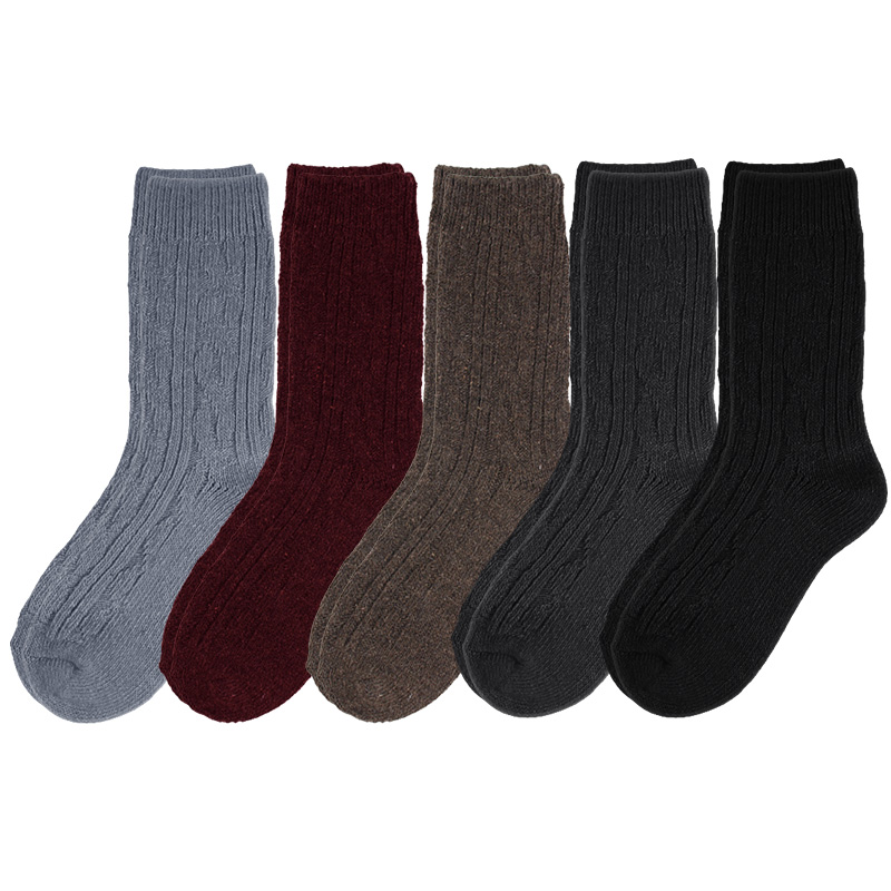 두발로 여성용 멜란지 울 니트 장목 양말 5종 세트 16,500원