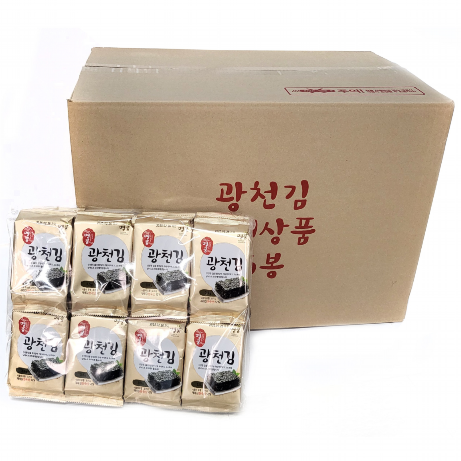 [광천김] 명품 도시락김 3.5g 160봉(1박스) 38,000원