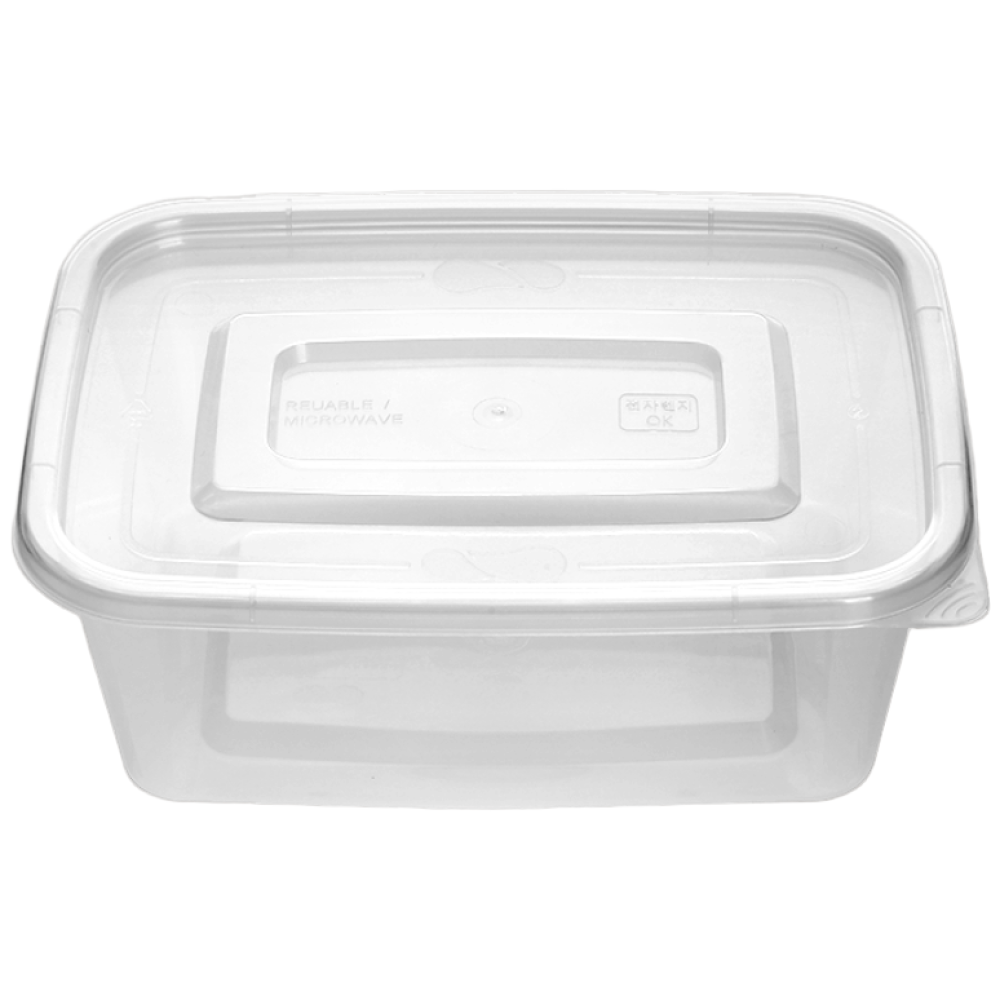 KH 사출 직사각 밀폐용기 1.1L 투명 400개 세트(뚜껑포함), 1세트, 400개 145,400원