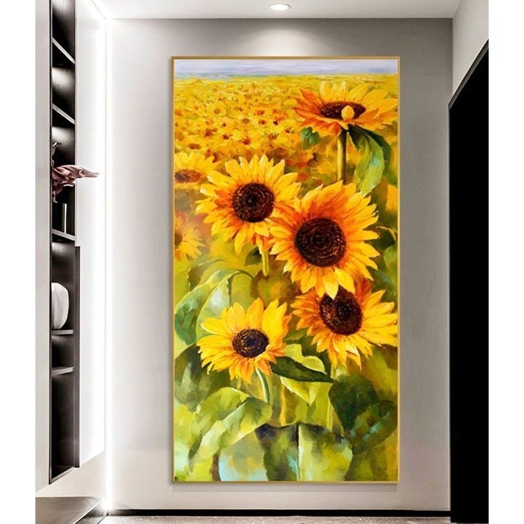 재물운이 끝없이 펼쳐진 해바라기 비즈 보석십자수 세로형 대형 십자수(사이즈10종)+행운십자수 거실 스티치 수제 풍수 인테리어 십자수 거실 침실 인테리어 캔버스 형액자 DIY패키지 26,000원