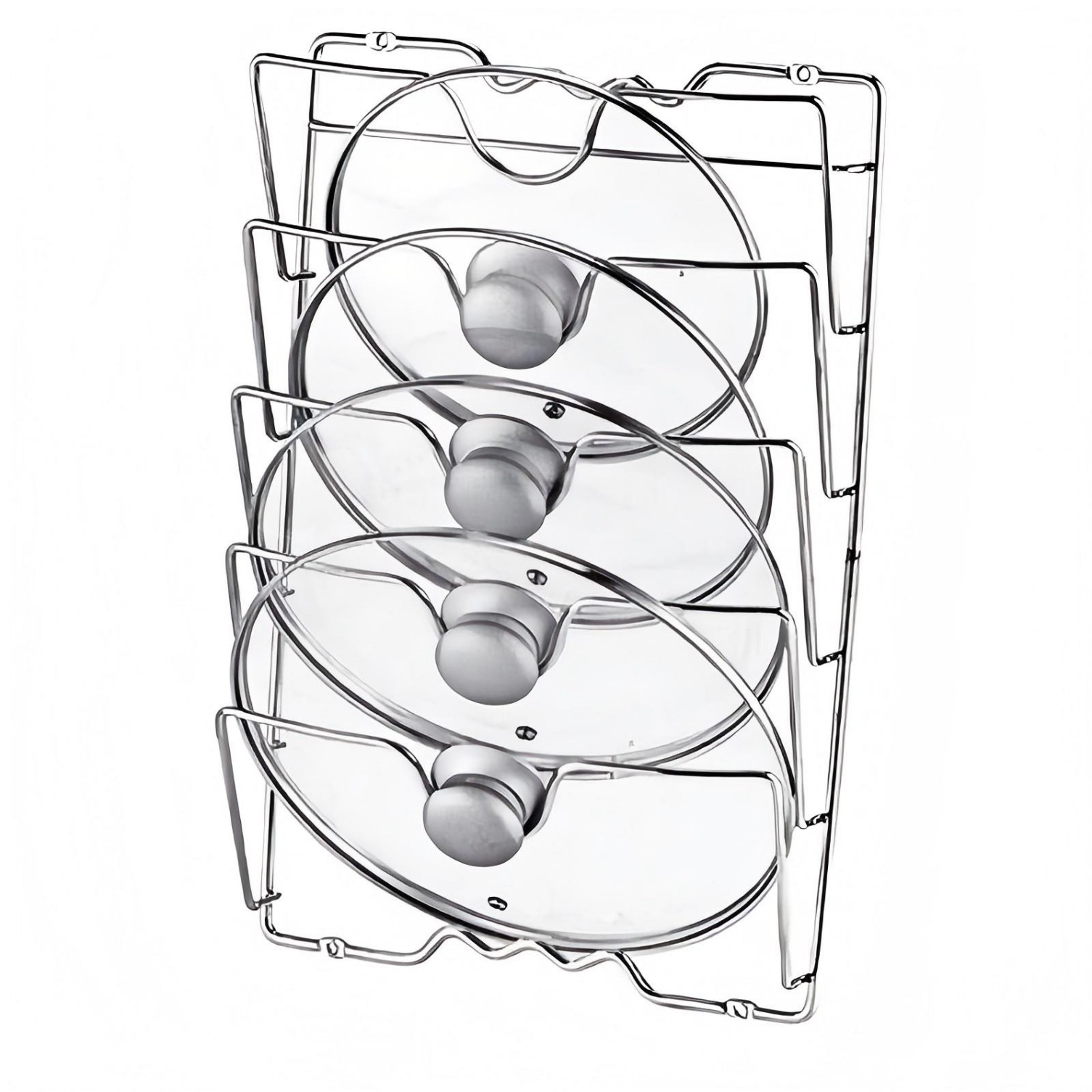 5단 스텐 와이어 냄비 뚜껑 거치대 벽걸이형 냄비뚜껑 거치대, 1개, 은색 9,800원