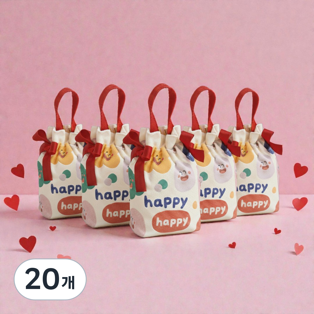 수상한상점 Happy 발렌타인데이 화이트데이 미니사이즈 에코백 생일 구디백 답례품 어린이집 유치원 생일 간식 포장 세트 선물 50,130원