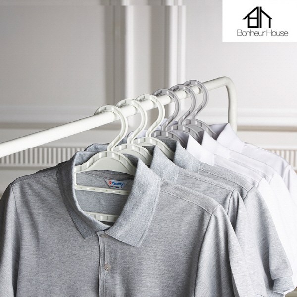 보네르 모던 심플 튼튼논슬립 옷걸이 국내자체생산 50개 100개 화이트 그레이, 현재가 18,500원