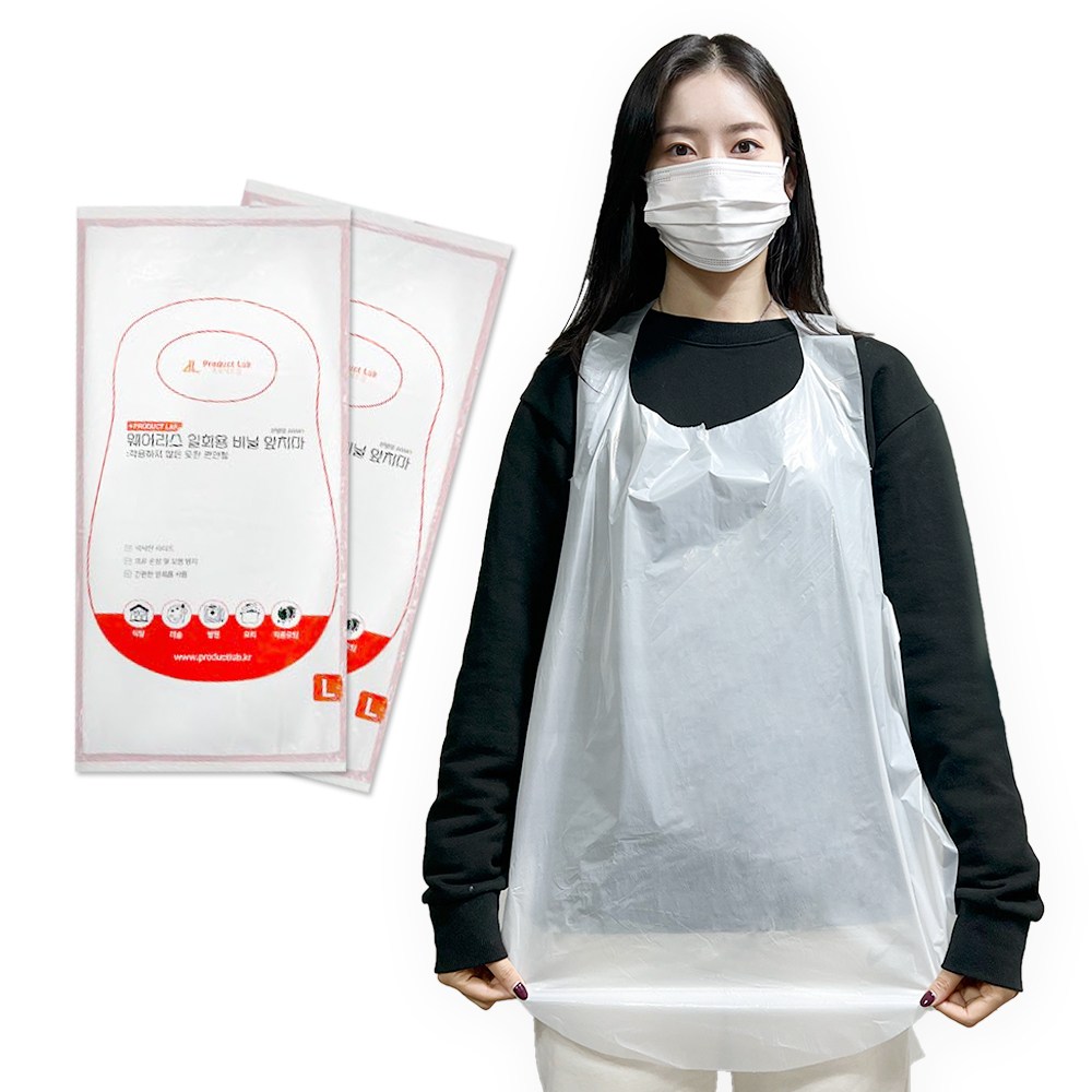 업소용 손님용 일회용 비닐 앞치마 방수앞치마 식당 1000매 비닐가운, 반투명, 1000개 39,000원