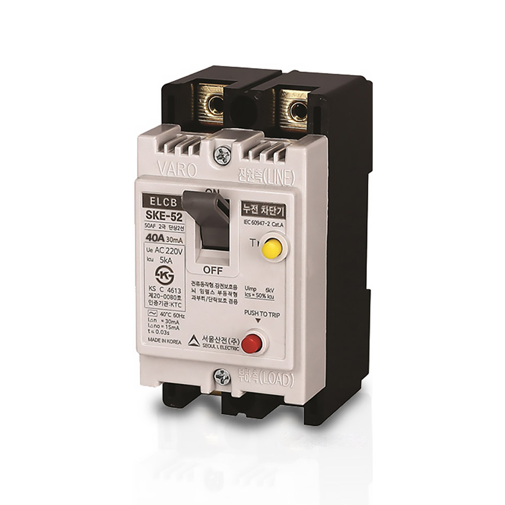 서울산전 산업용 누전차단기 SKE-52 40A ELB 소형 단상, 1개 12,800원