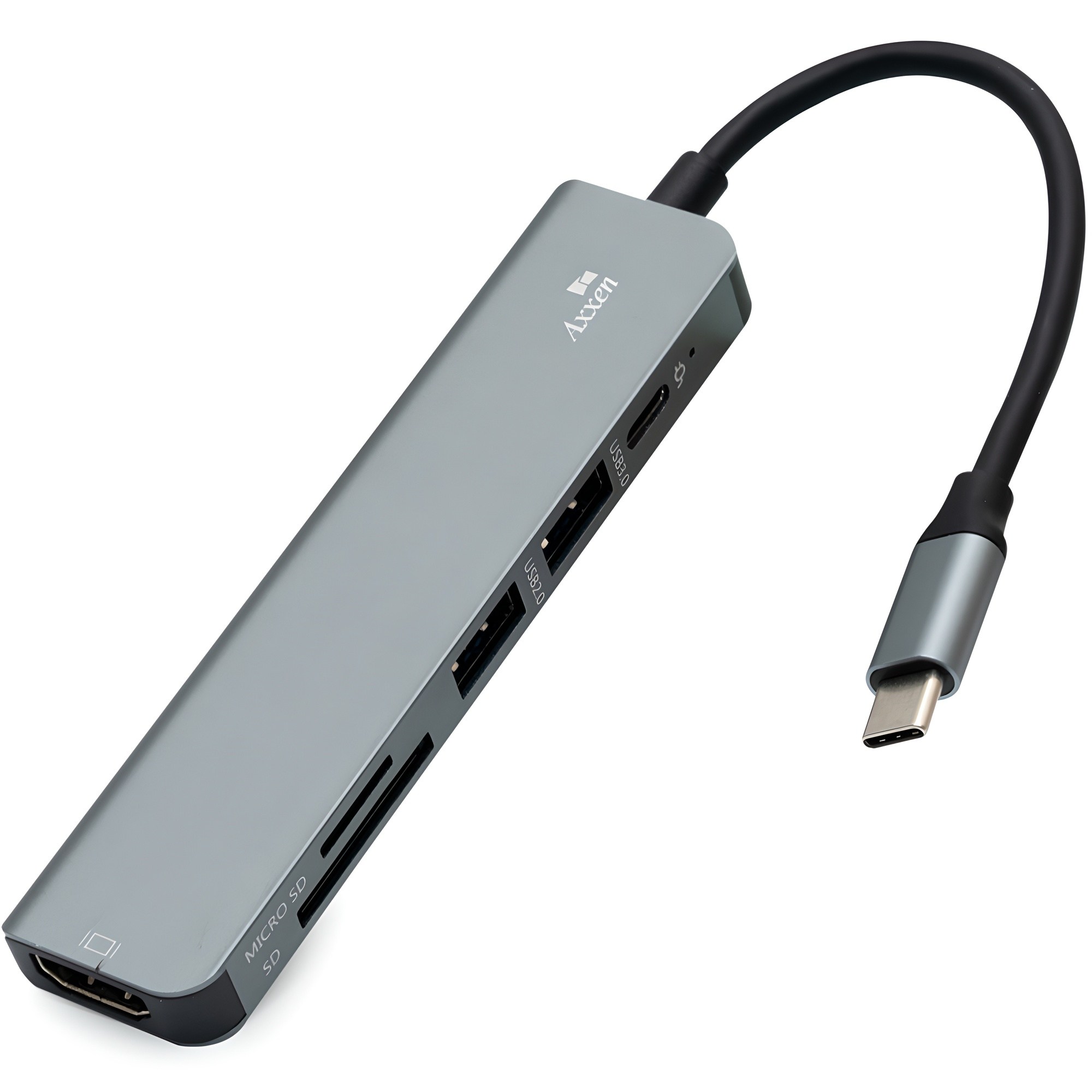 액센 6in1 C타입 USB 3.0 HDMI PD MSD 멀티허브 MH20, 그레이, 1개 18,480원