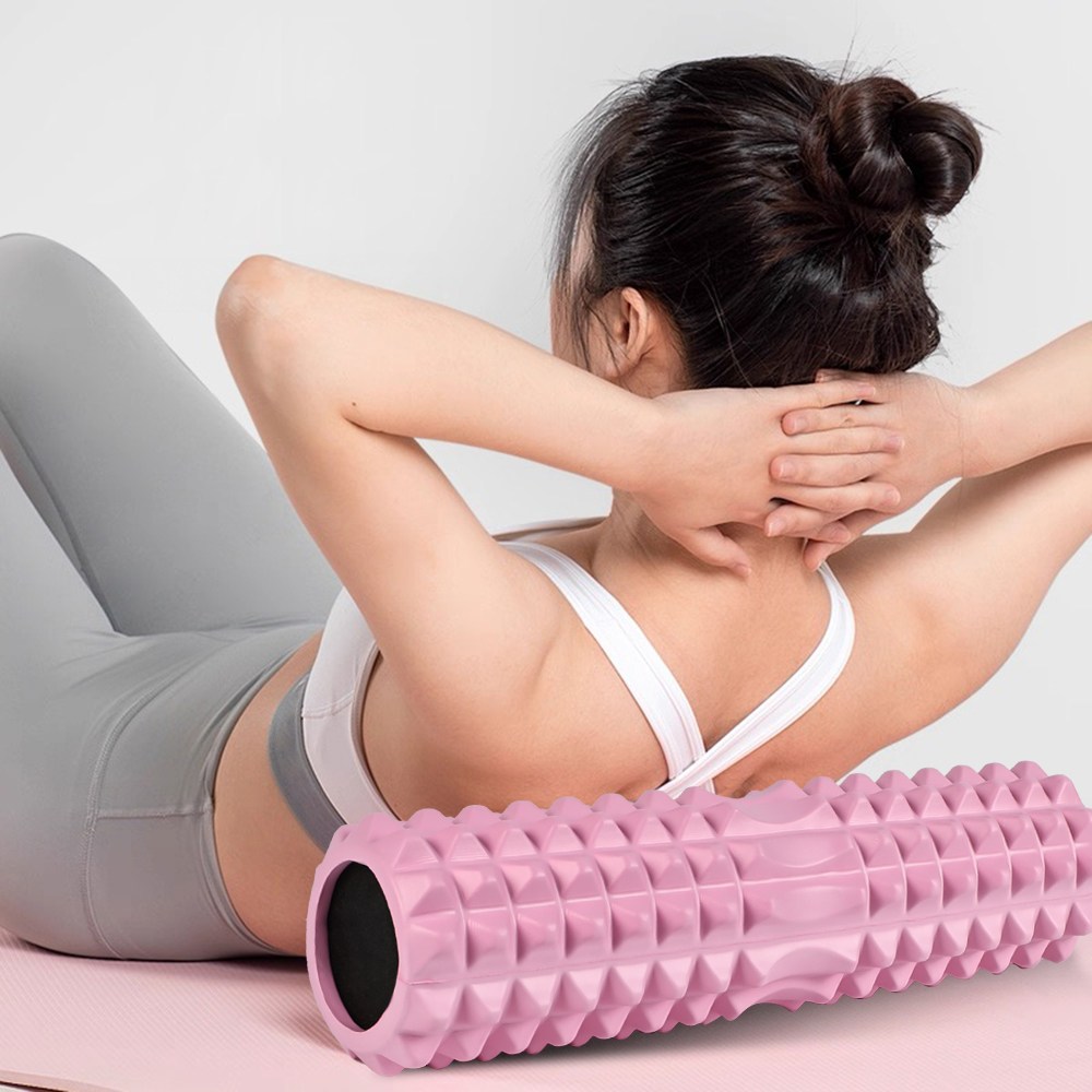 하드돌기 EVA 폼롤러 마사지 요가용품, 1개, 핑크 15,000원