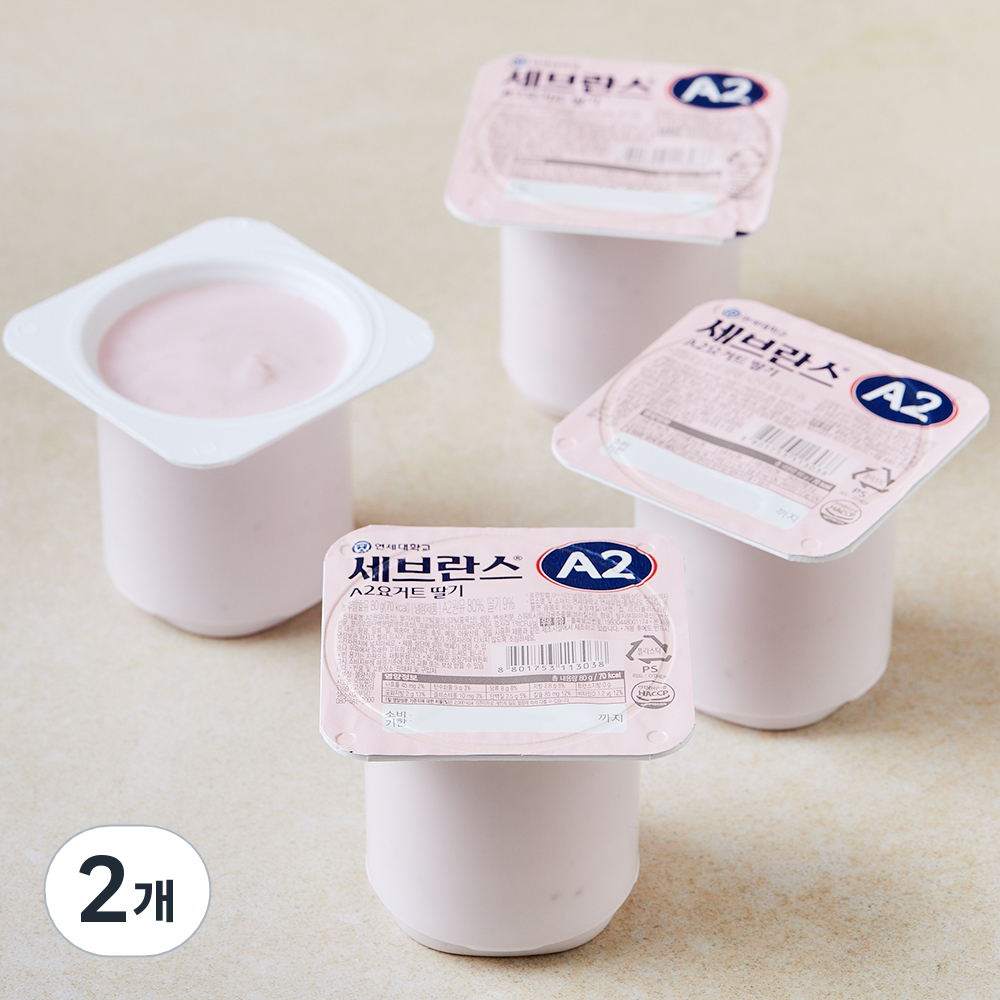 [로켓프레시] 연세유업 세브란스 A2 요거트 딸기 4개입, 80g, 2개, 4개입 6,620원