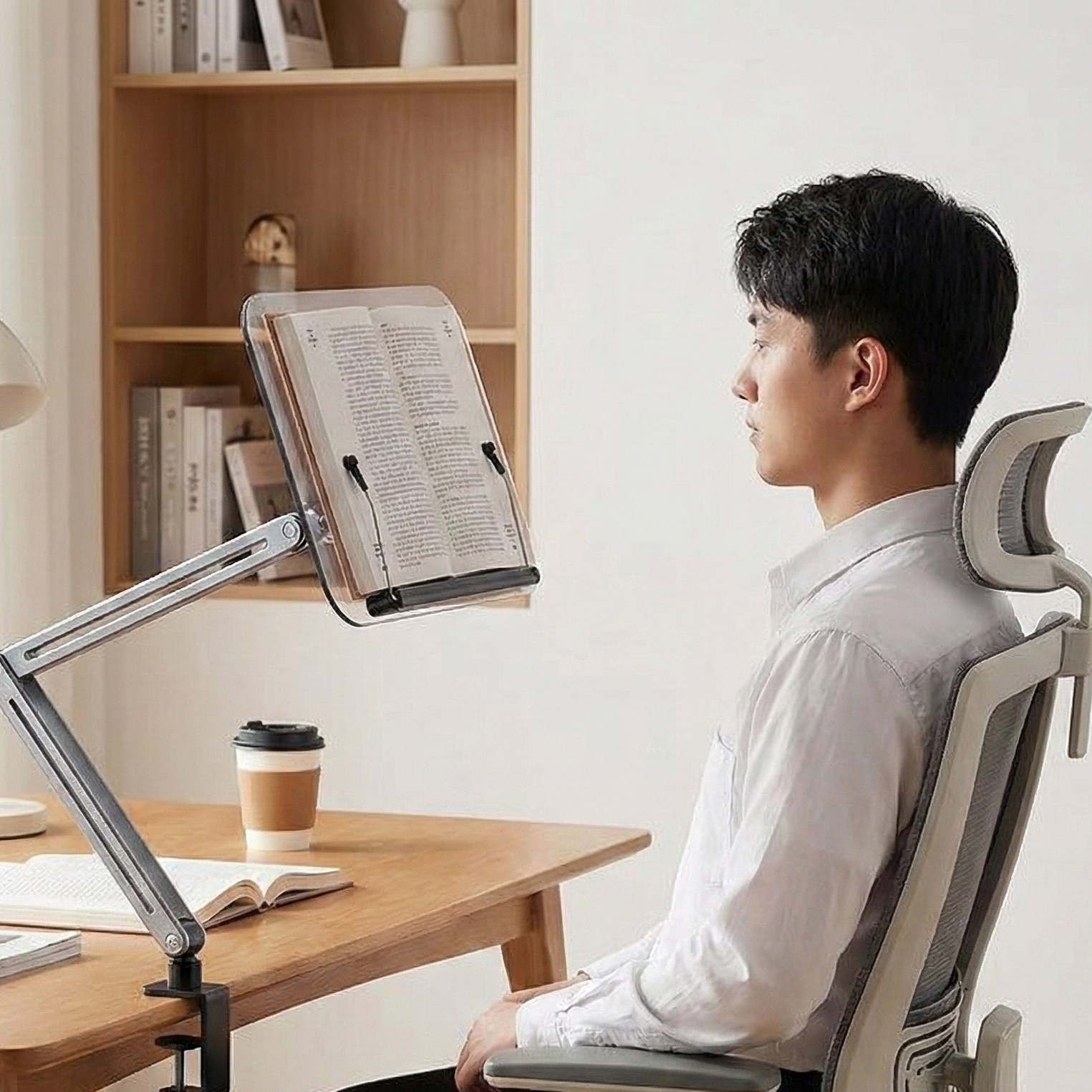 HNEED 북스탠드 독서대 높이 각도 조절 책거치대, 불투명 44,900원