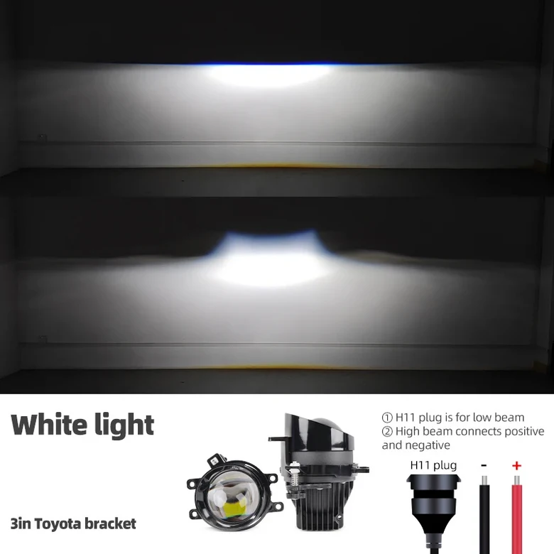 베스트셀러 2.0인치 바이 LED 프로젝터  안개등 3색 3000K 자동차 헤드램프 H11 12V 80W 78,700원