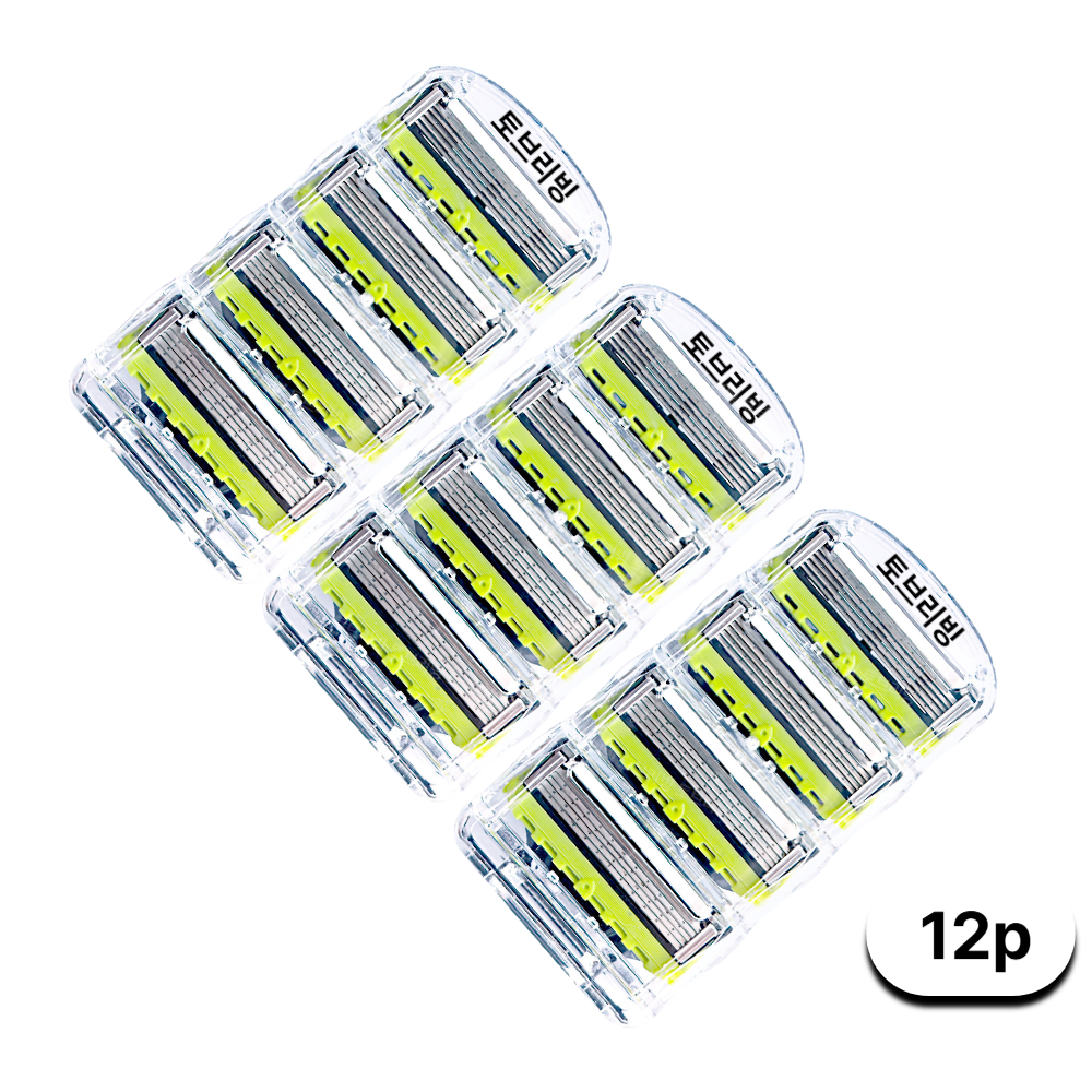 토브리빙 신규 5중 면도날 그린, 질레트 퓨전/프로글라이드/스킨텍/프로쉴드 호환용 9,950원