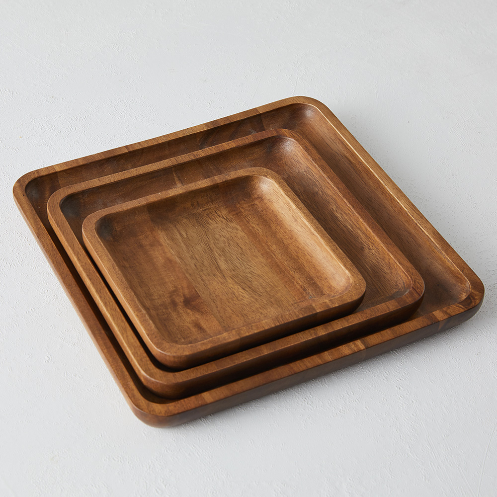 프롬포레스트 아카시아 나무 우드 트레이 3종 세트, 단일색상, 1개 21,000원