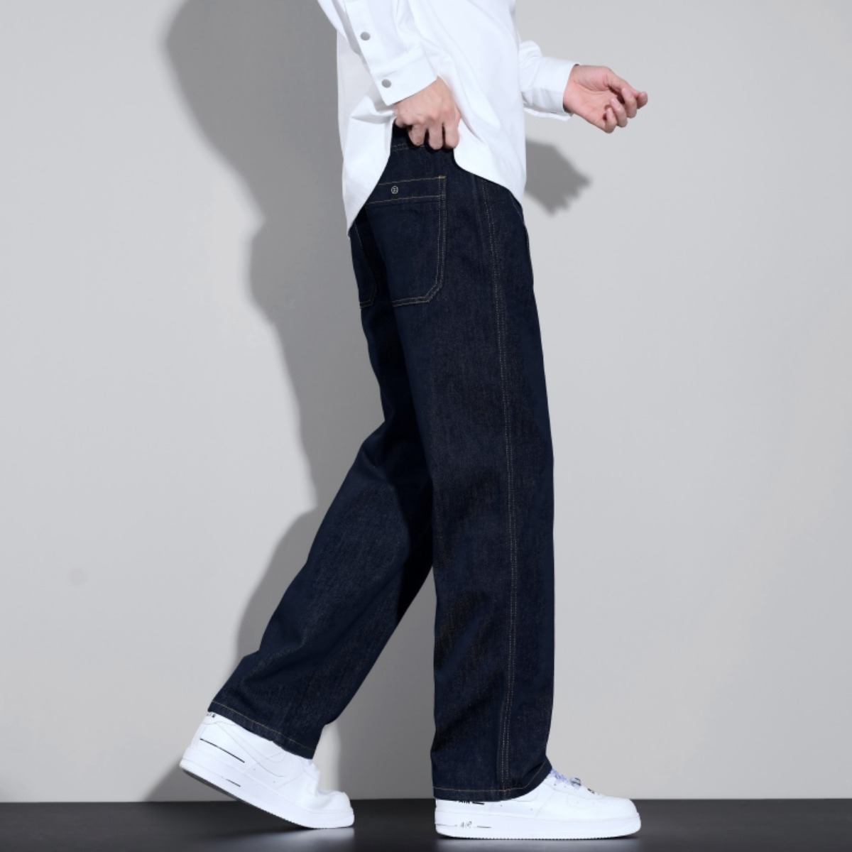 wassup 남자 청바지 동계 와이드 기모청바지 빅 사이즈 밴딩 일자 슬랙스 16,380원