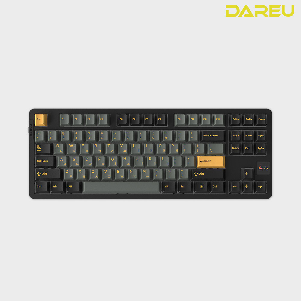 다얼유 A87 PRO LCD 유무선 퀵스왑 가스켓 게이밍 기계식 키보드 (알루비얼골드,한영각인) 109,000원