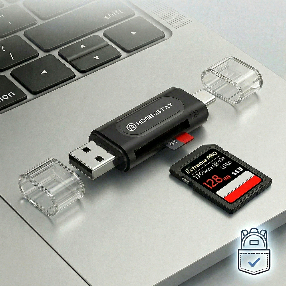 홈앤스테이 SD카드 리더기 C타입 USB-A 멀티호환, 1개, 블랙, SPD-102 32,400원