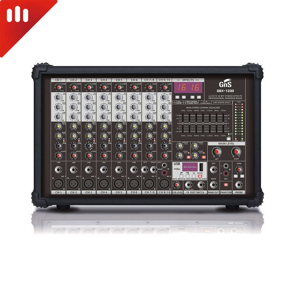 GNS GBX-1200 / 600W 2채널 파워드 믹서 1,100,000원