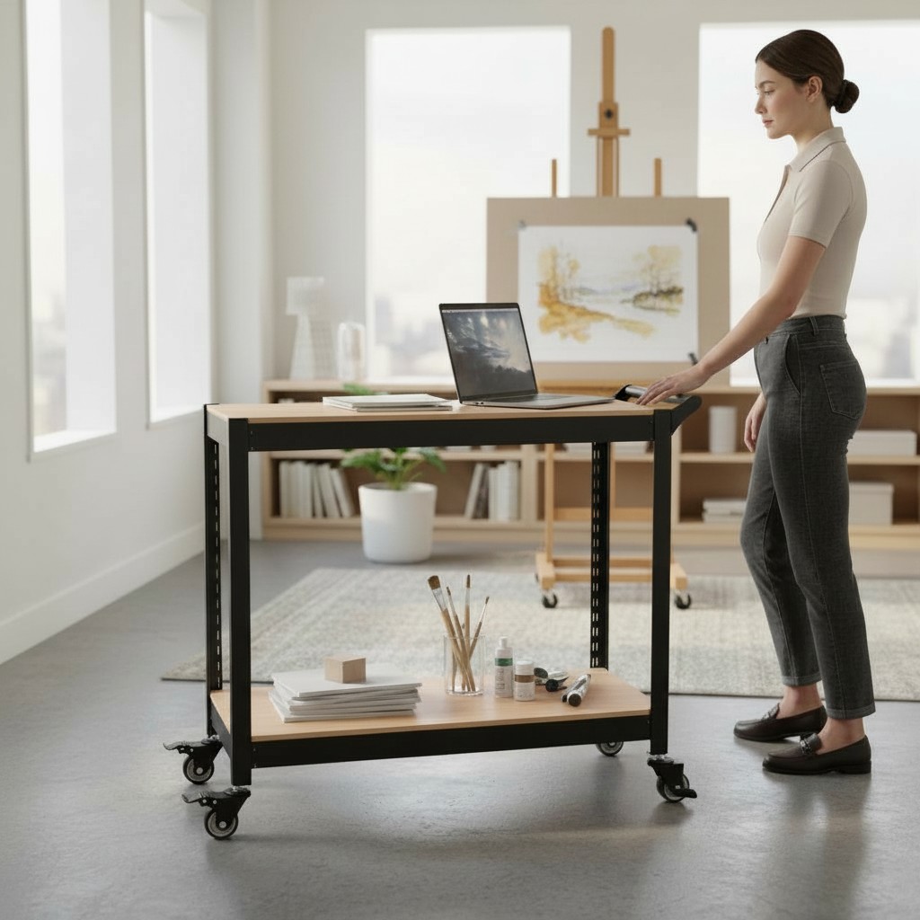 홈던트하우스 이동식 바퀴 선반 주방 트롤리 카트 틈새 웨건 노트북 작업대 책상 84,700원