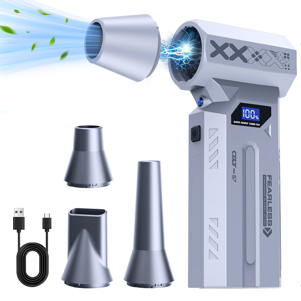 BOACE 초강력 무선 에어건 4단계 미니 핸디 청소기 120 000RPM LED 조명 잔량 표시 틈새 먼지 제거 청소기, Z3, 실버 51,900원