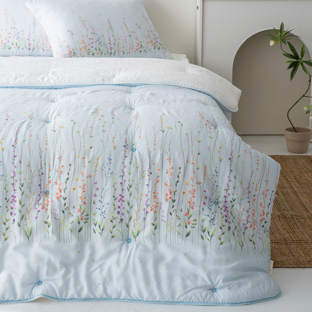 쿠에뜨 혼수예단 모달100 플라워패턴 SS 스프레드 웨딩 예단이불 128,900원