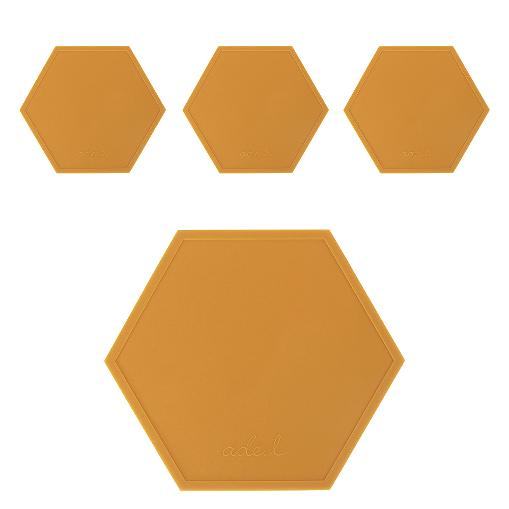 에이드엘 AL 헥사곤 실리콘 컵받침 4p 4,960원