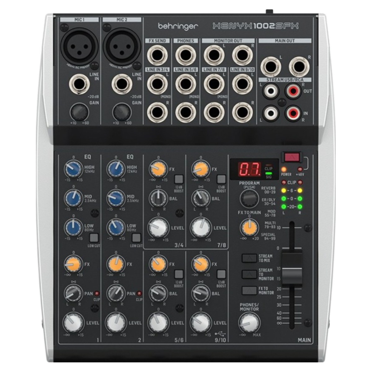 [공식인증점] 베링거 1002SFX 아날로그 믹서 10채널 USB 오디오 인터페이스 215,000원