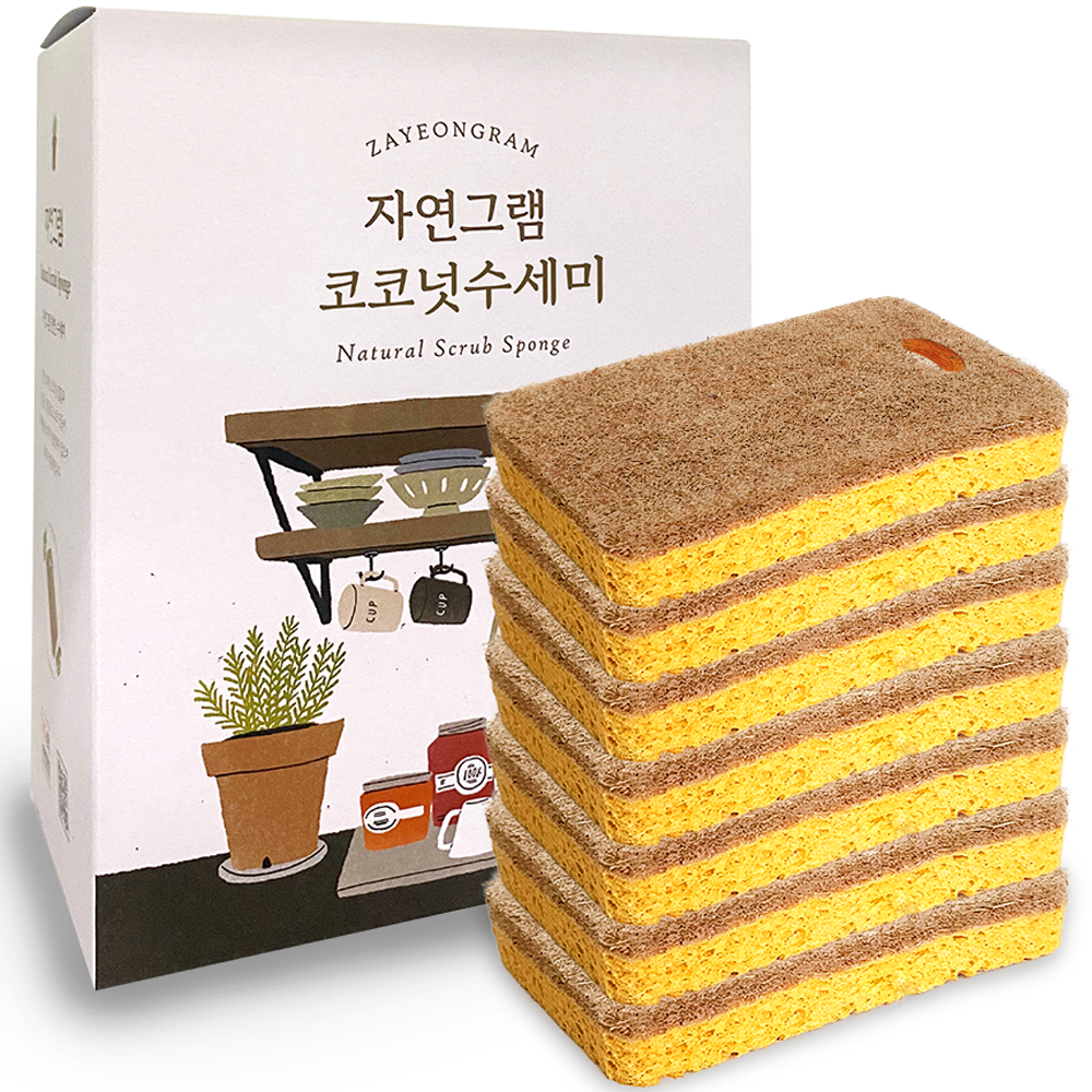 자연그램 코코넛 껍질 수세미, 7개, 1개 15,100원