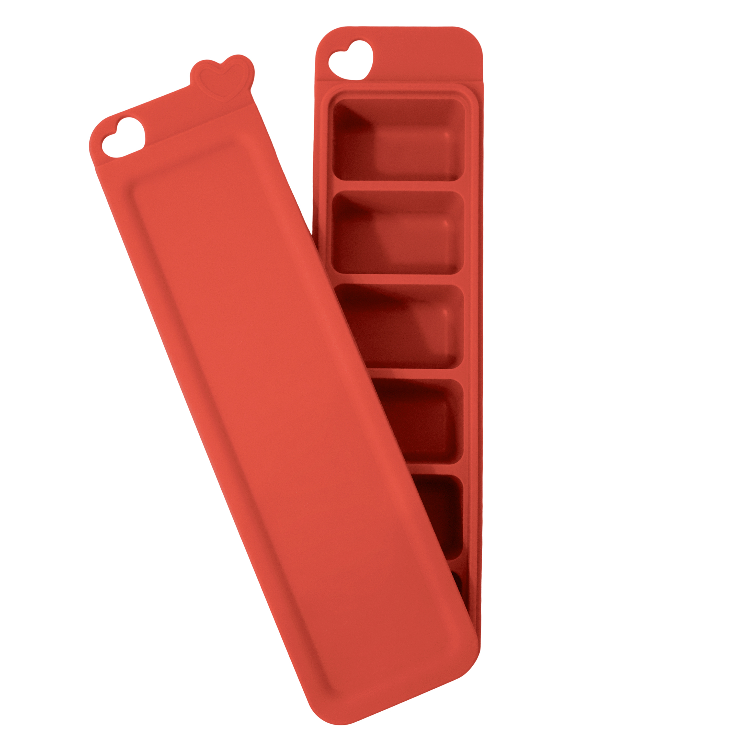 티지엠 밀폐 하트 실리콘 이유식 큐브 보관 용기 6구, 180ml, 베리레드, 1개 11,400원