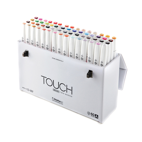 터치 트윈 브러쉬마카 세트 A, 60색, 1세트 185,000원