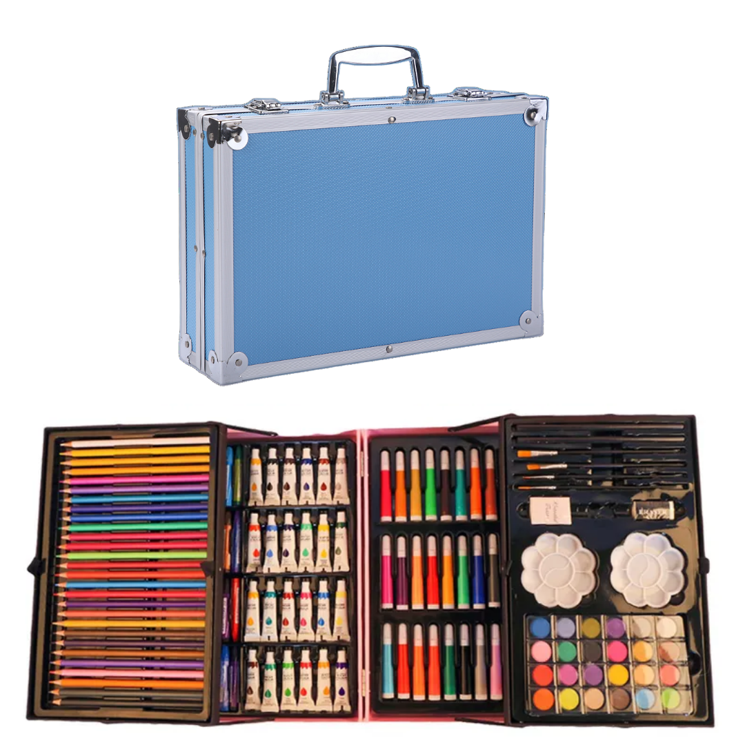 토이다락방 프리미엄 미술 도구 세트 4단 케이스 145p, 145개, 스카이블루 23,900원