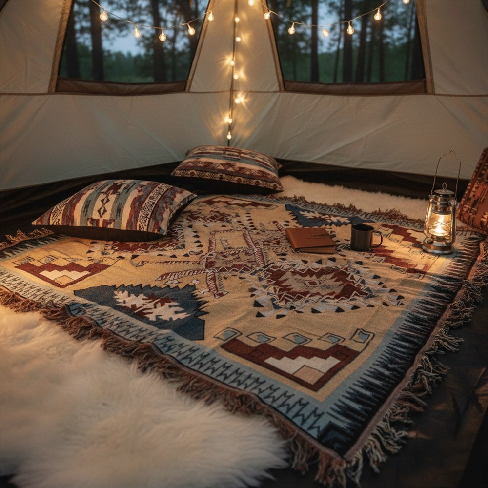 쁘띠끄 감성 캠핑 담요 이불 블랭킷 8종 10,500원