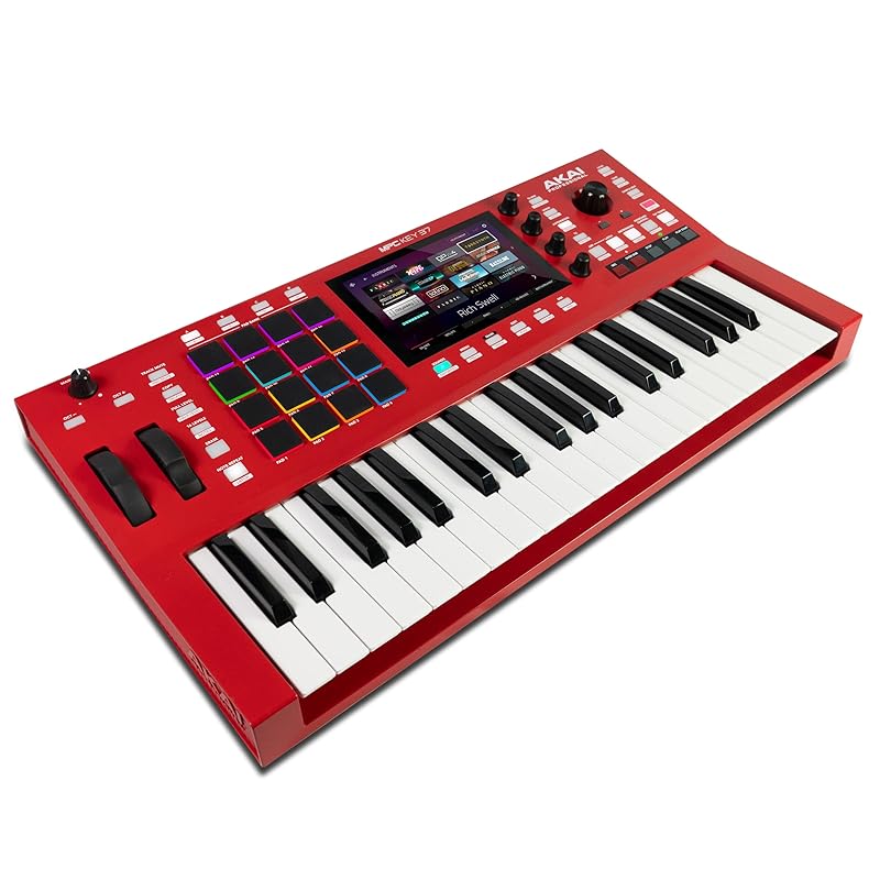Akai Professional MPC Key 37 스탠드얼론 프로덕션 워크스테이션 드럼 기계 MIDI 키보드 신시사이저 Wi‑Fi Bluetooth 터치스크린 플러그인 Nativ 1,569,460원